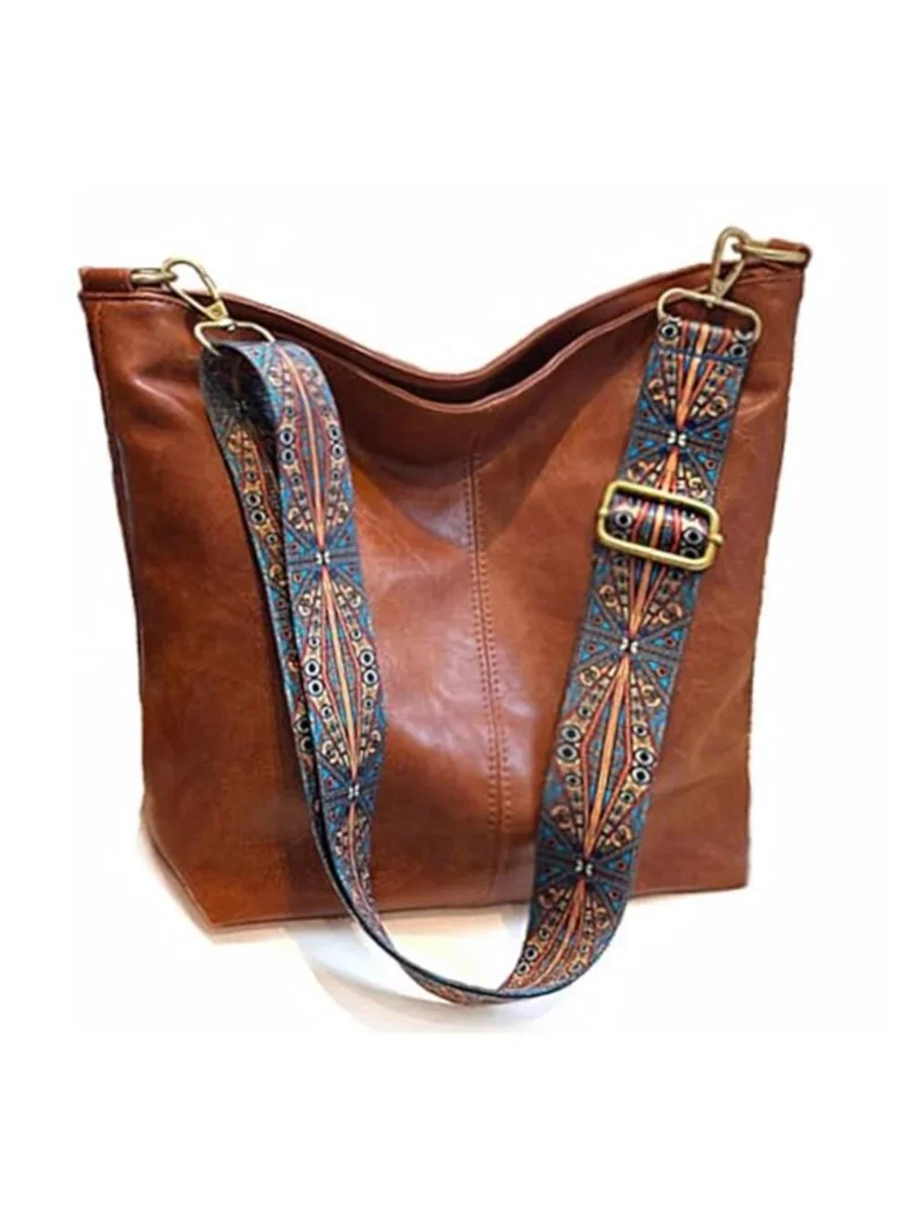 Womens Hobo Shoulder Bag Vegan Leather Slouchy Tote Purse Large Everyday Handbag